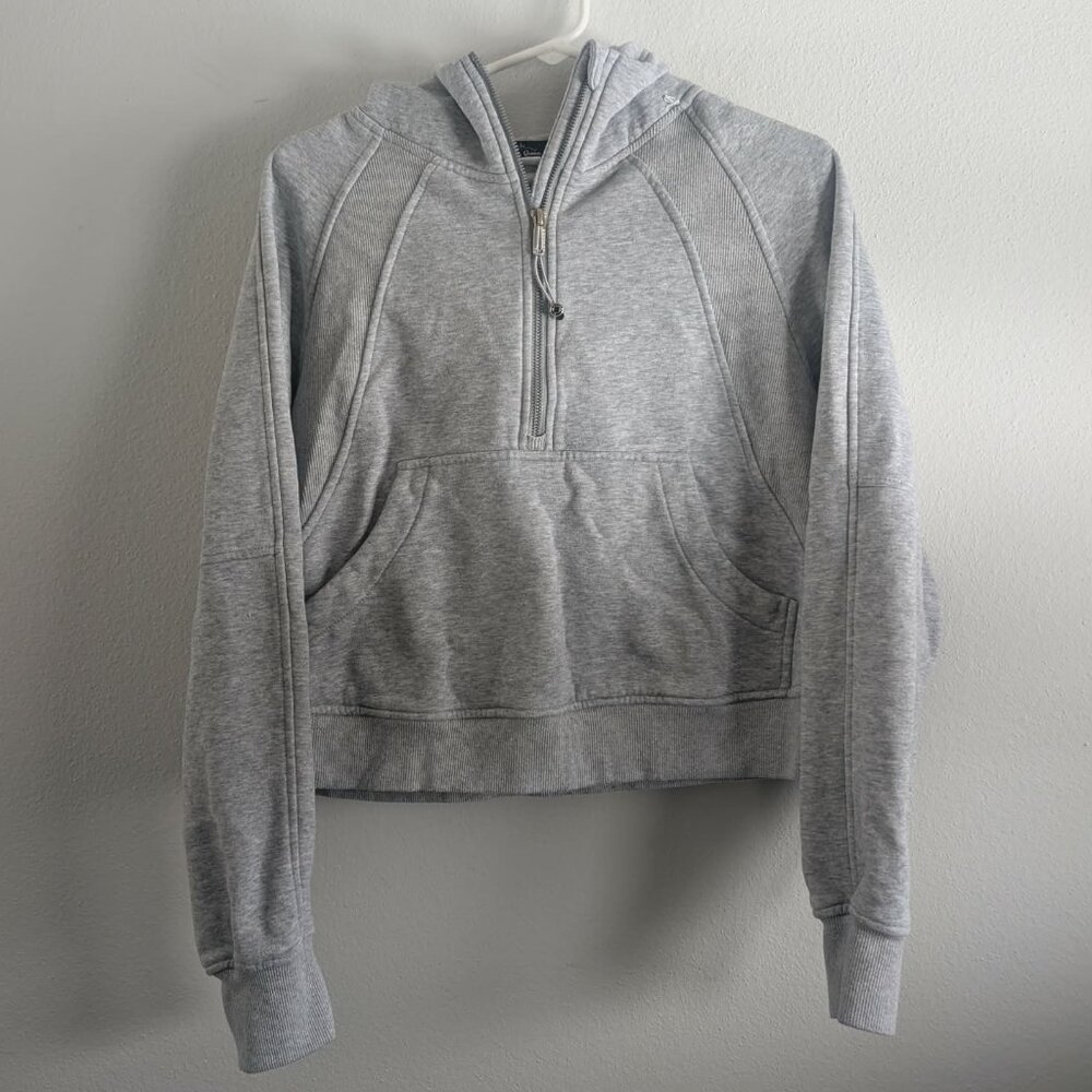 *3/$25* Women's Gray 1/4 Zip Athletic Hoodie Pullover - Size Medium